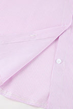 Striped Collared Neck Long Sleeve Shirt