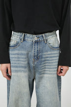 Men's Wide Leg Jeans with Pockets