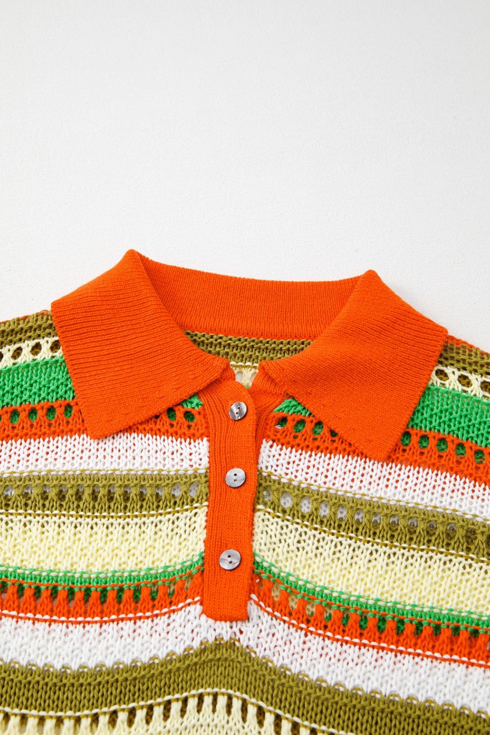 Openwork Stripe Sleeveless Sweater Dress