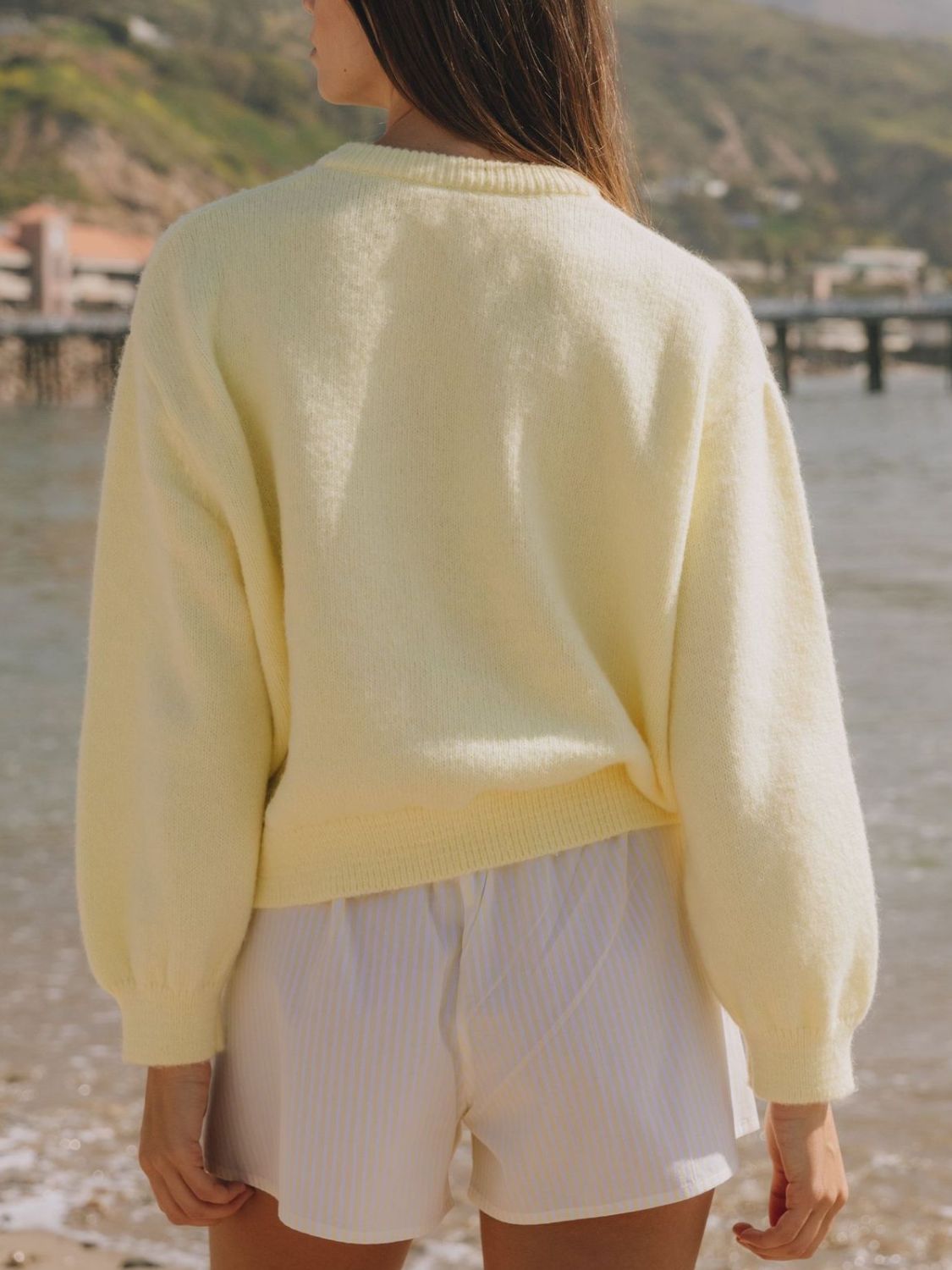 Button Down Long Sleeve Cardigan - felvior