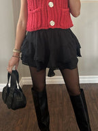 Lovelet Lace Detail Layered Skirt