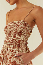 Printed Square Neck Cami Dress