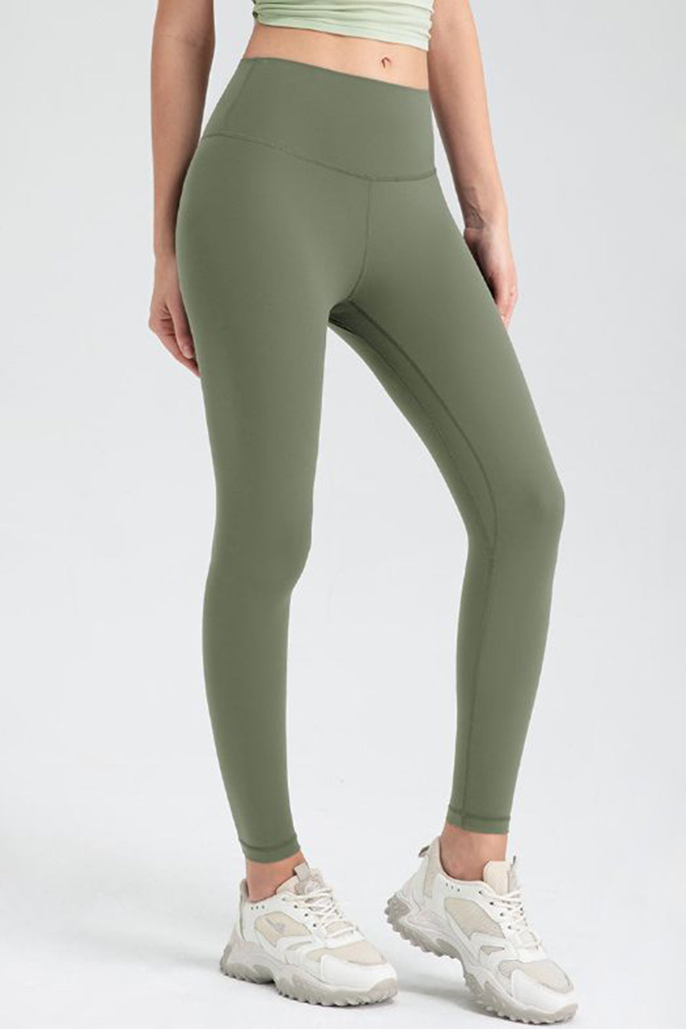 Wide Waistband Slim Fit Active Leggings - felvior