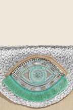 Fame Boho Beaded Eye Pattern Envelope Bag