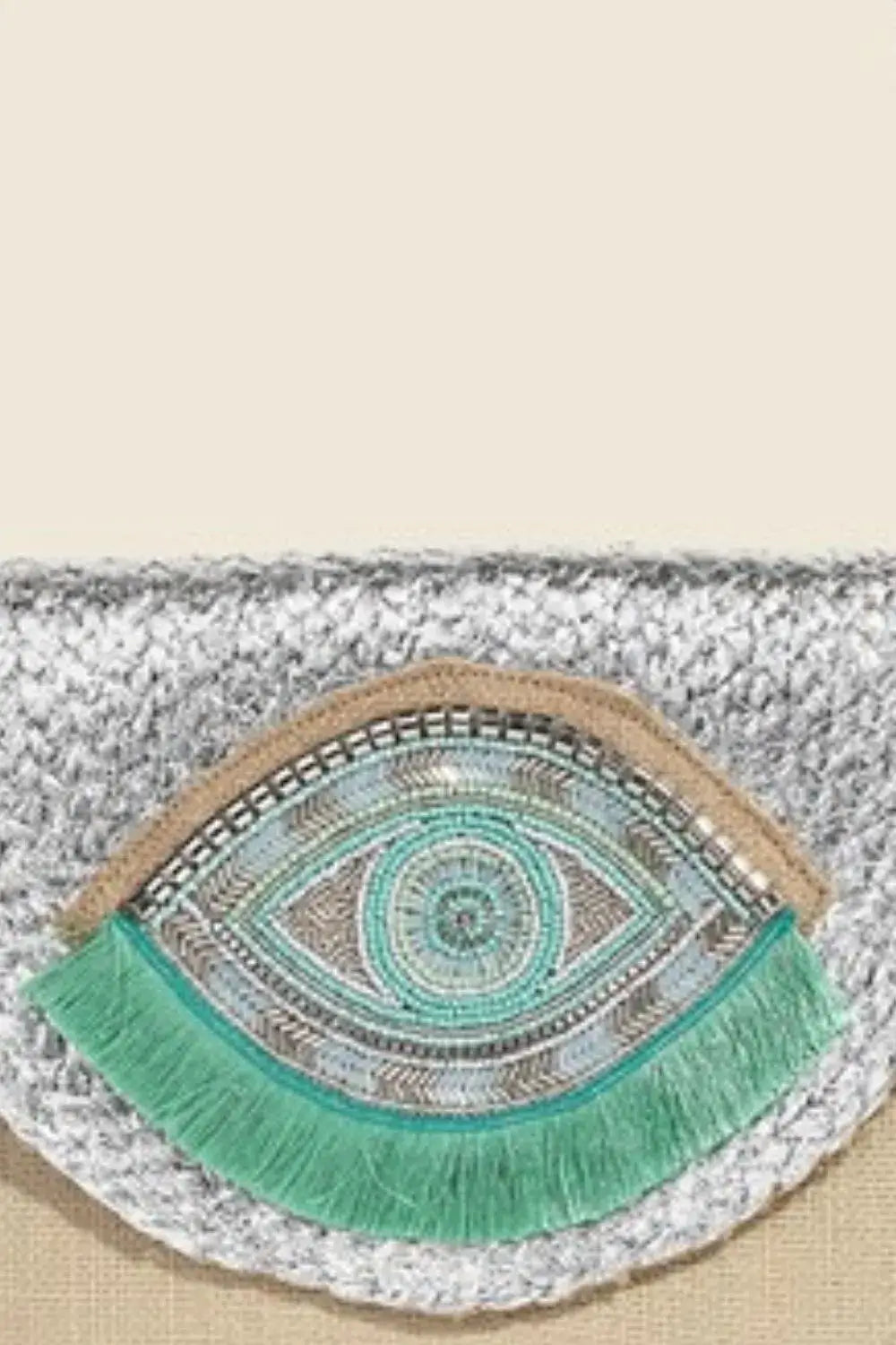 Fame Boho Beaded Eye Pattern Envelope Bag