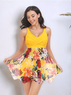 Printed Wide Strap Two-Piece Swim Set