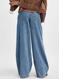 Wide Leg Jeans with Pockets - felvior