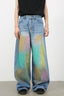 Men's Contrast Wide Leg Jeans
