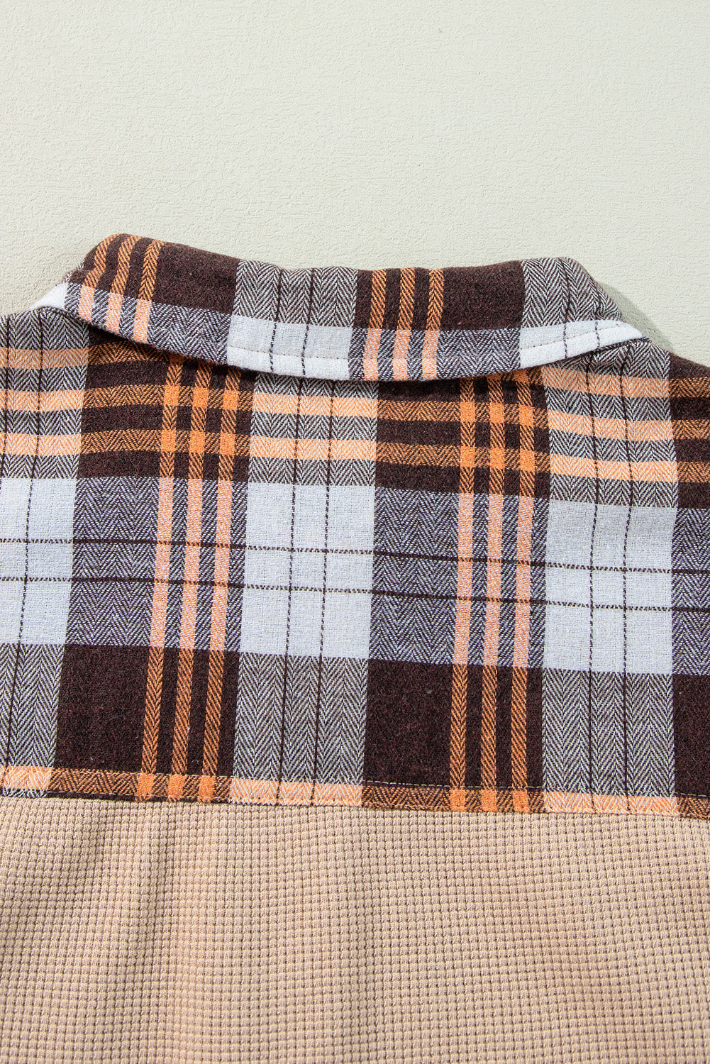 Plaid Button Up Long Sleeve Shacket - felvior