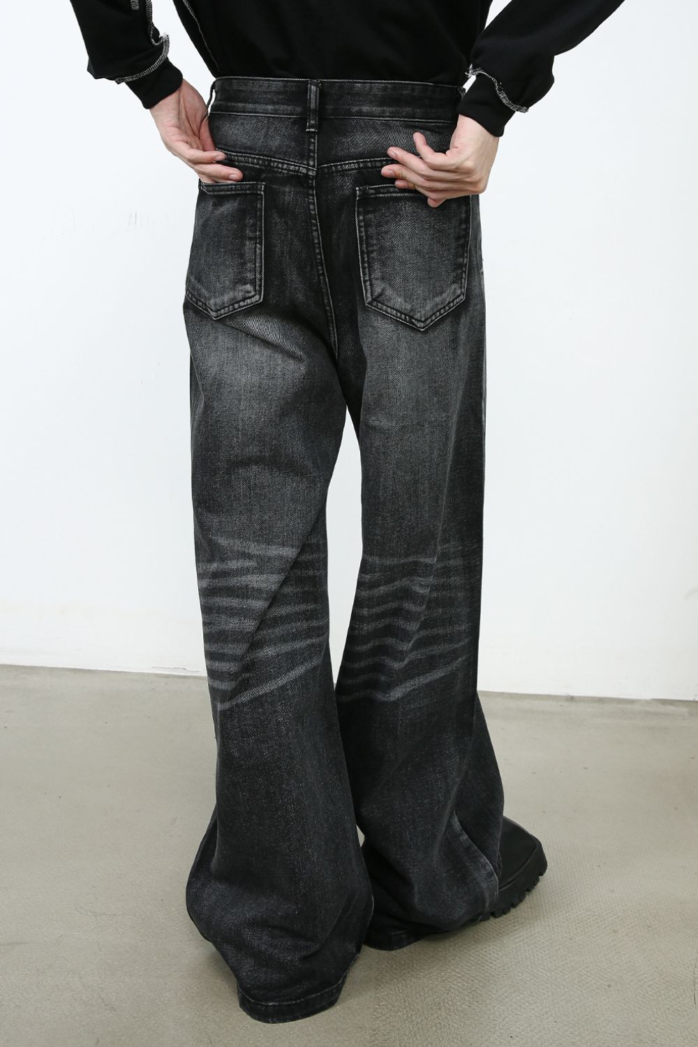 Men's Wide Leg Jeans with Pockets - felvior