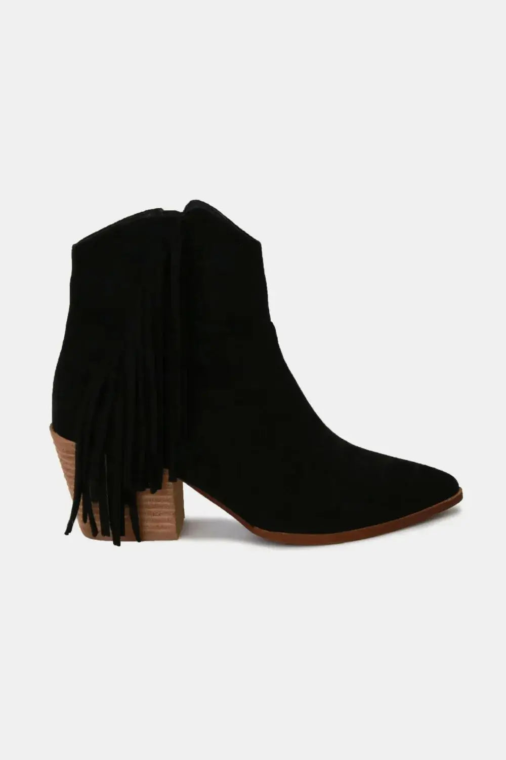 Beast Fashion Suede Fringe Point Toe Ankle Boots Hauptbild