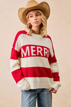 BiBi Christmas Merry Lettering Sweater