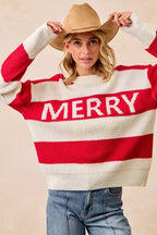 BiBi Christmas Merry Lettering Sweater