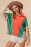 BiBi Colorblock Exposed Seam French Terry Sweatshirt