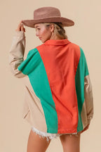 BiBi Colorblock Exposed Seam French Terry Sweatshirt