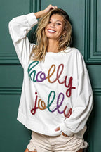 BiBi Holly Jolly Christmas French Terry Sweatshirt