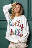 BiBi Holly Jolly Christmas French Terry Sweatshirt