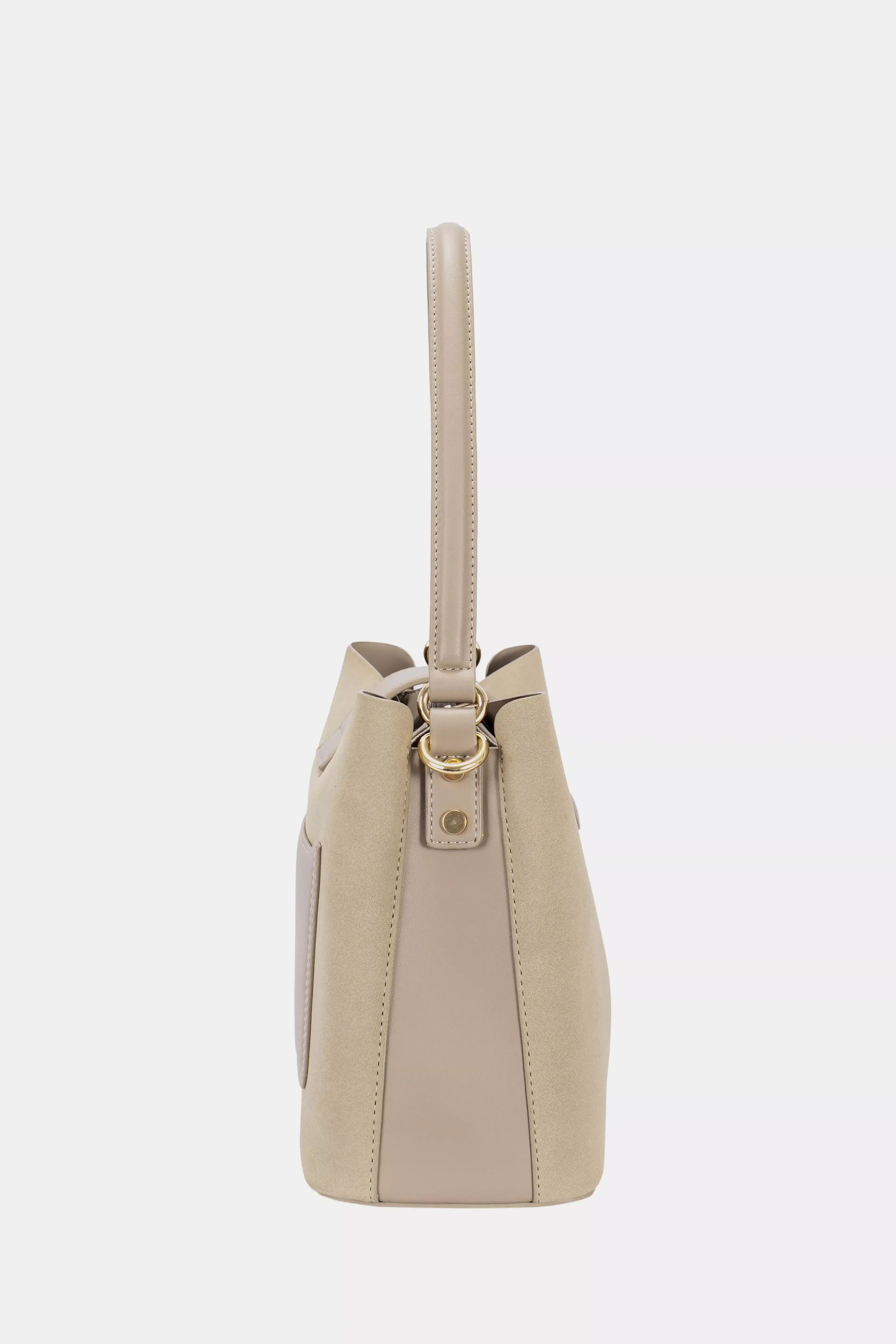 David Jones Leather Trim Shoulder Bag