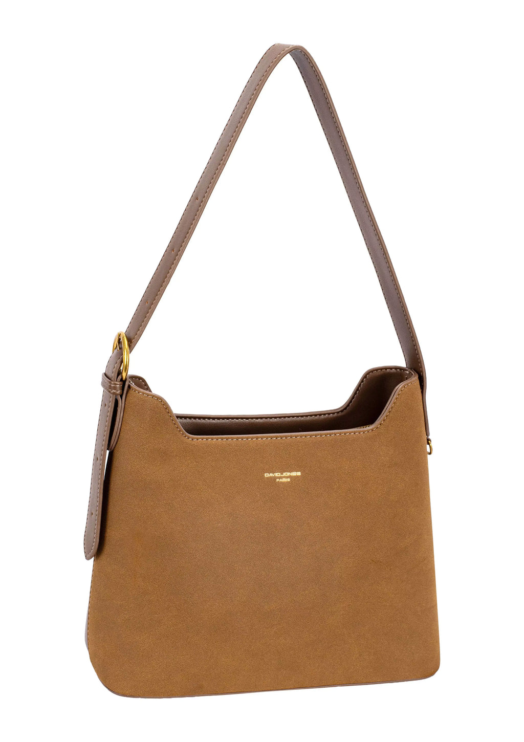 David Jones Two Tone Leather Shoulder Bag with Adjustable Strap