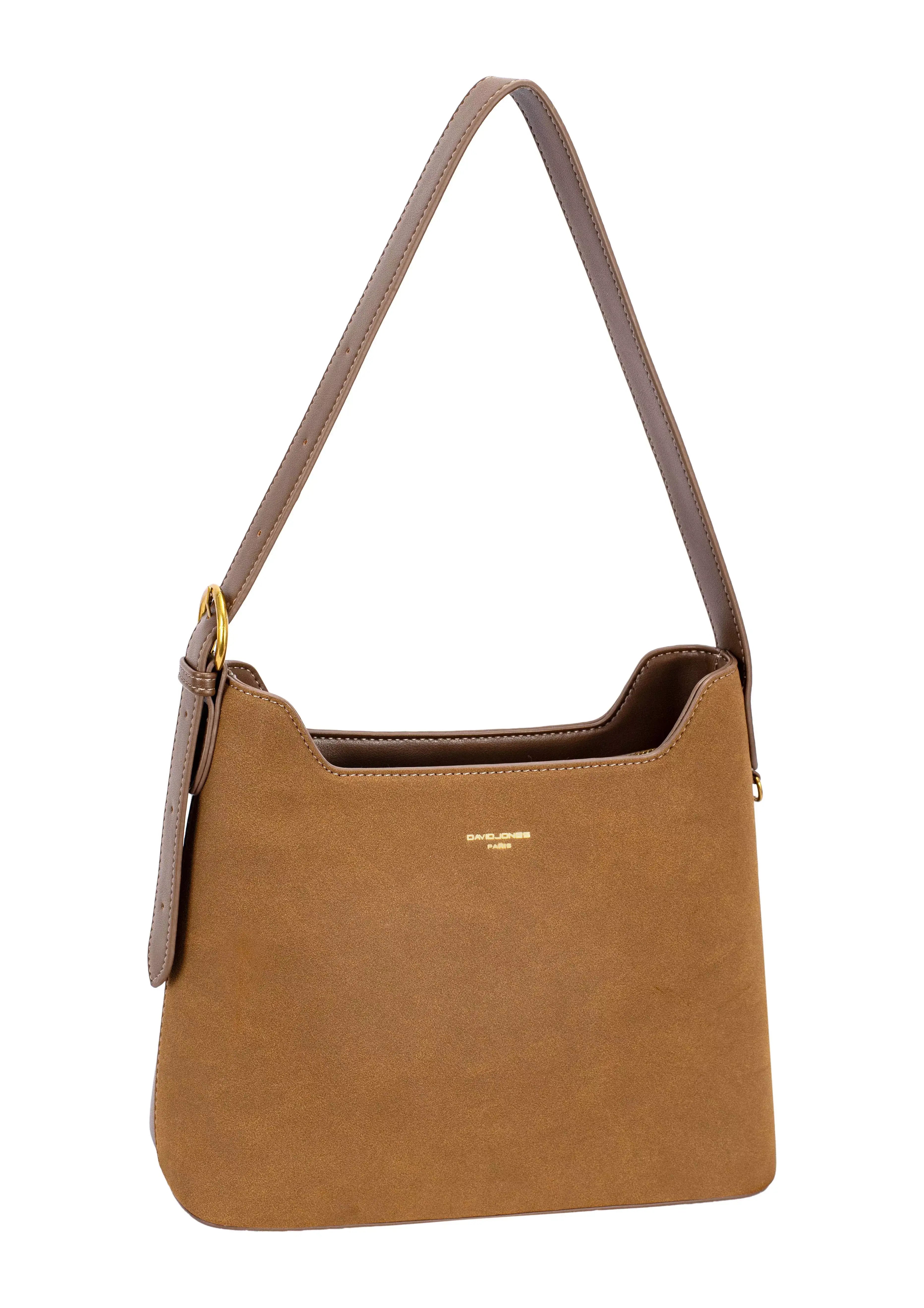 David Jones Two Tone Leather Shoulder Bag with Adjustable Strap Image principale du produit