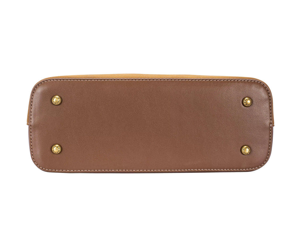 David Jones Two Tone Leather Shoulder Bag with Adjustable Strap