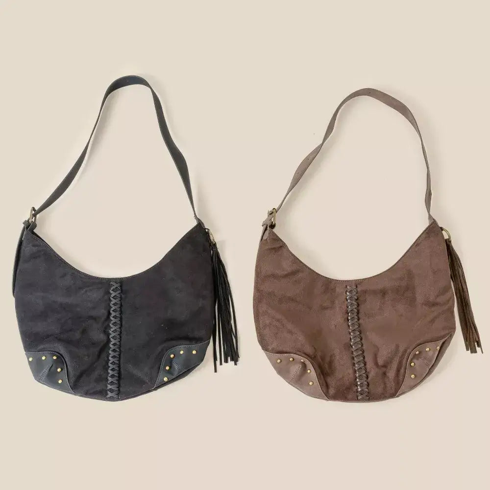 Fame Braided Detail Hobo Shoulder Bag
