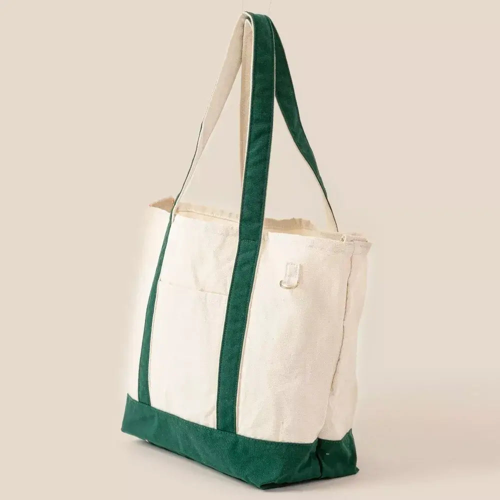 Fame Contrast Trim Tote Bag