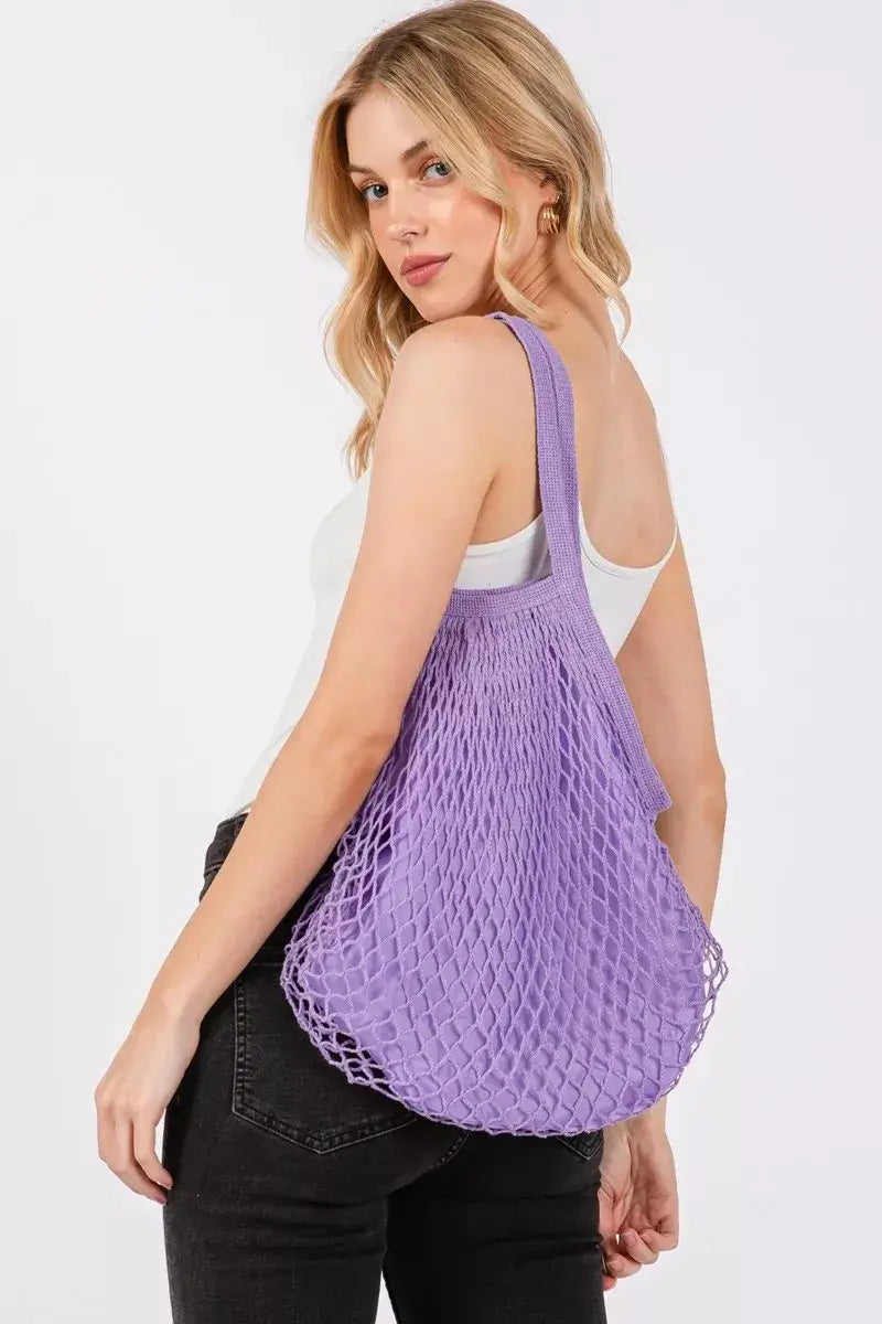 Fame Netted Beach Bag