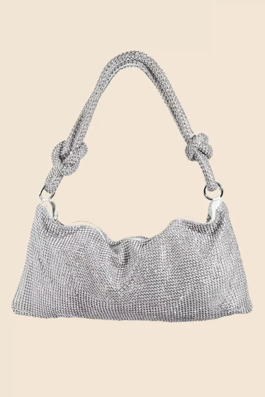 Fame Rhinestone Studded Hobo Bag Image principale du produit