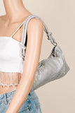 Fame Rhinestone Studded Hobo Bag