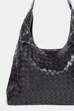 Fame Woven Faux Leather Tote Bag