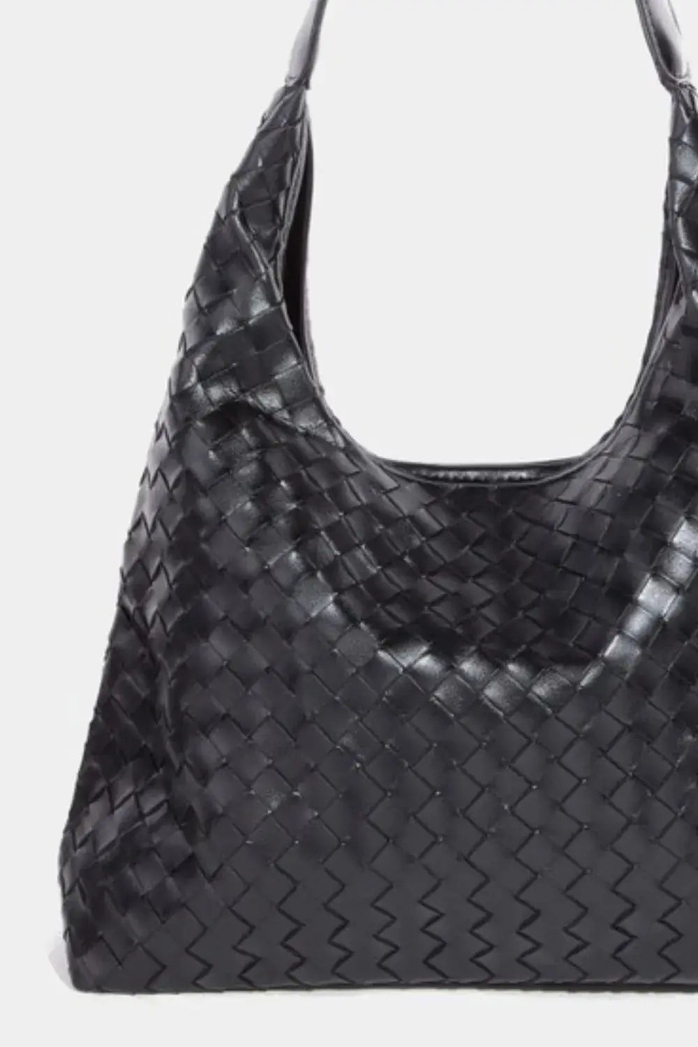 Fame Woven Faux Leather Tote Bag