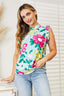 Floral Print Ruffle Shoulder Blouse - Chic & Feminine