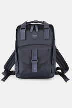 Himawari Contrast Waterproof Canvas Backpack Bag with Round Label