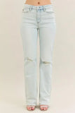 Judy Blue Full Size Destroy & Fray Hem Bootcut Jeans Plus Size