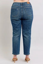 Judy Blue Full Size High Waisted Rigid Magic Non-destroy Straight Leg Jeans Plus Size