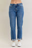 Judy Blue Full Size Mid Rise BF Classic Cuffed Jeans Plus Size