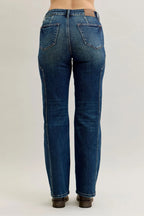 Judy Blue Full Size Seam Detail Straight Leg Jeans Plus Size