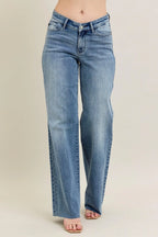 Judy Blue Full Size V - Front Baggy Jeans Plus Size
