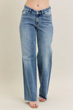 Judy Blue Full Size V - Front Baggy Jeans Plus Size