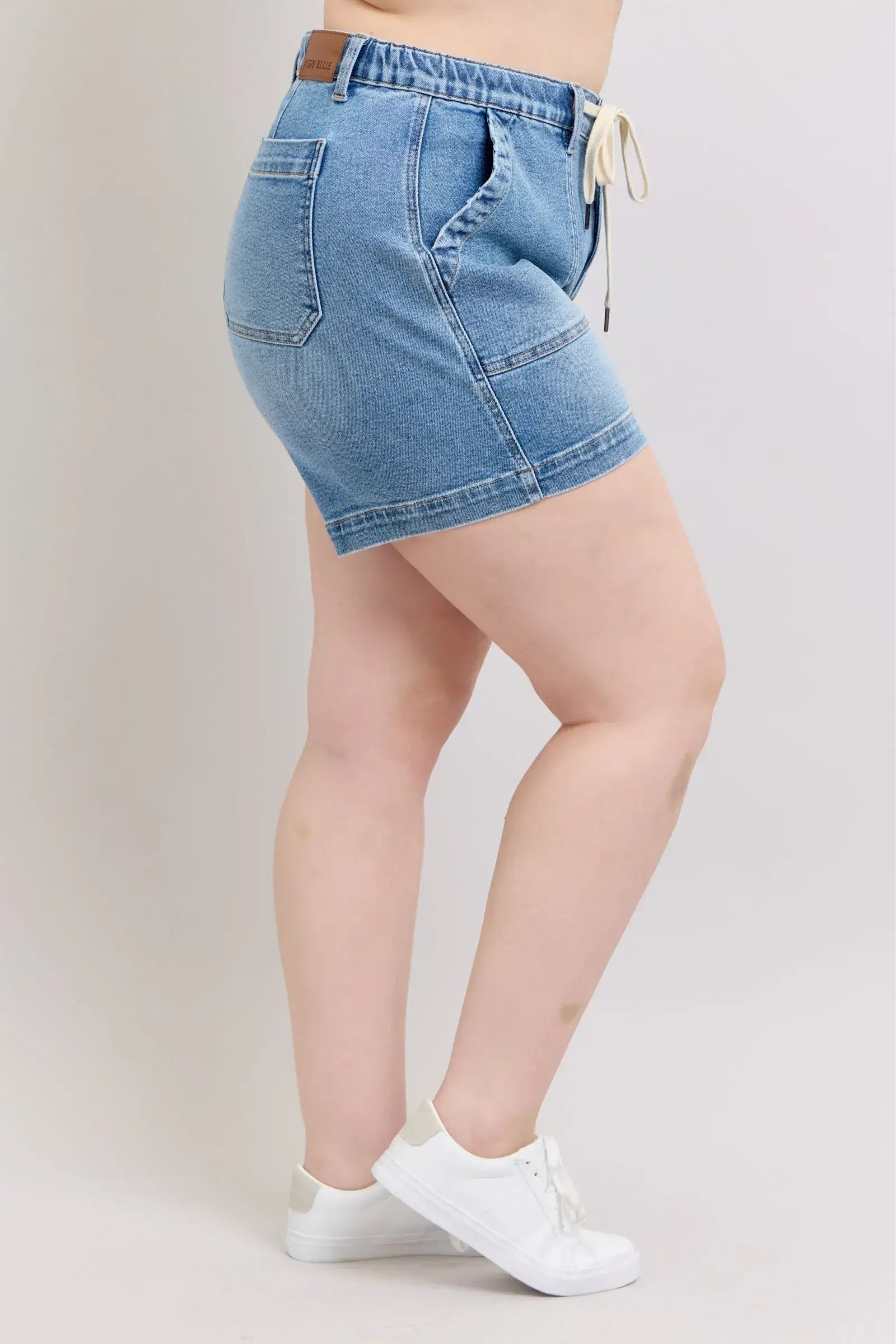 Judy Blue Plus Size High Waist Vintage Wash Denim Shorts Image secondaire du produit