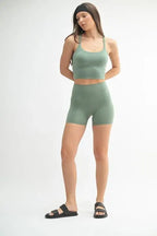 MONO B Venice Cloud Light Contour Biker Shorts