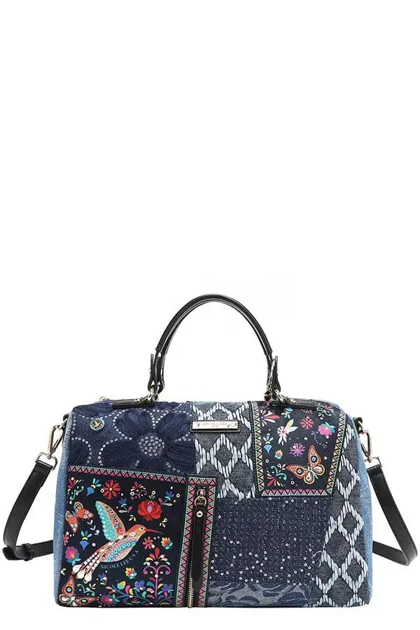 Nicole Lee USA Bosque De Amor Denim Boston Bag Image principale du produit