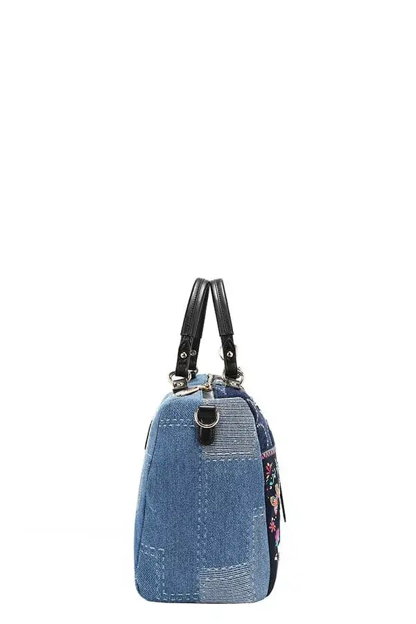 Nicole Lee USA Bosque De Amor Denim Boston Bag
