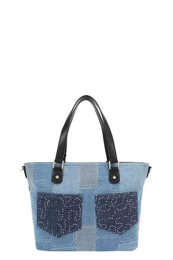 Nicole Lee USA Bosque De Amor Denim Shopper Bag
