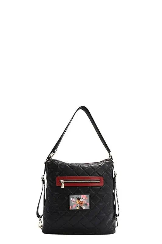 Nicole Lee USA Convertible Adjustable Strap Backpack Bag