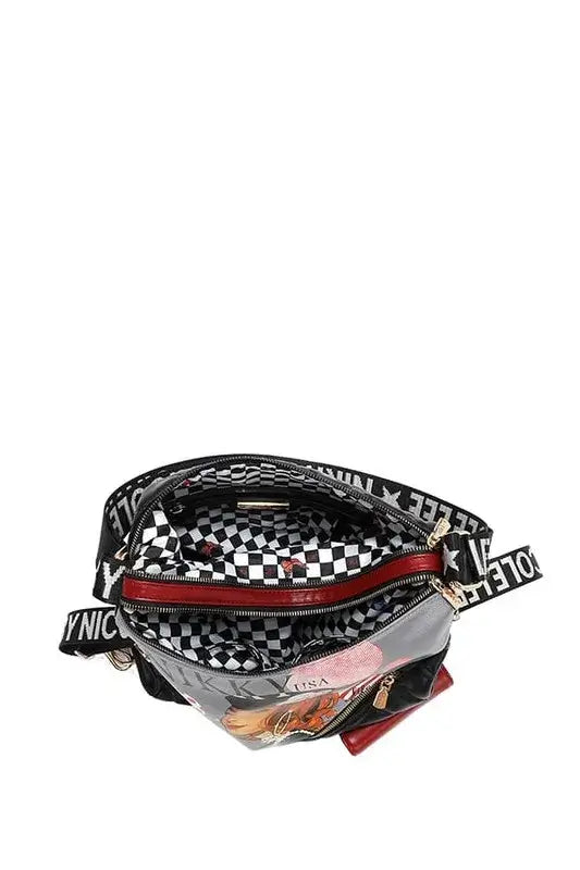 Nicole Lee USA Convertible Adjustable Strap Backpack Bag
