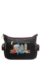 Nicole Lee USA Martha Travels Italy Multi Pocket Shoulder Bag