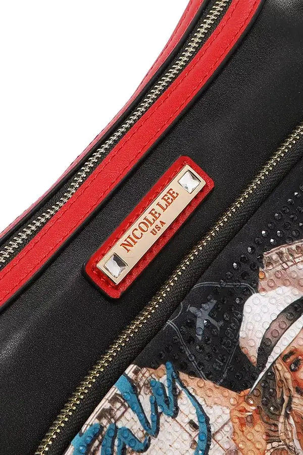 Nicole Lee USA Martha Travels Italy Multi Pocket Shoulder Bag