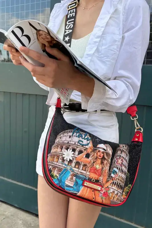 Nicole Lee USA Martha Travels Italy Shoulder Bag
